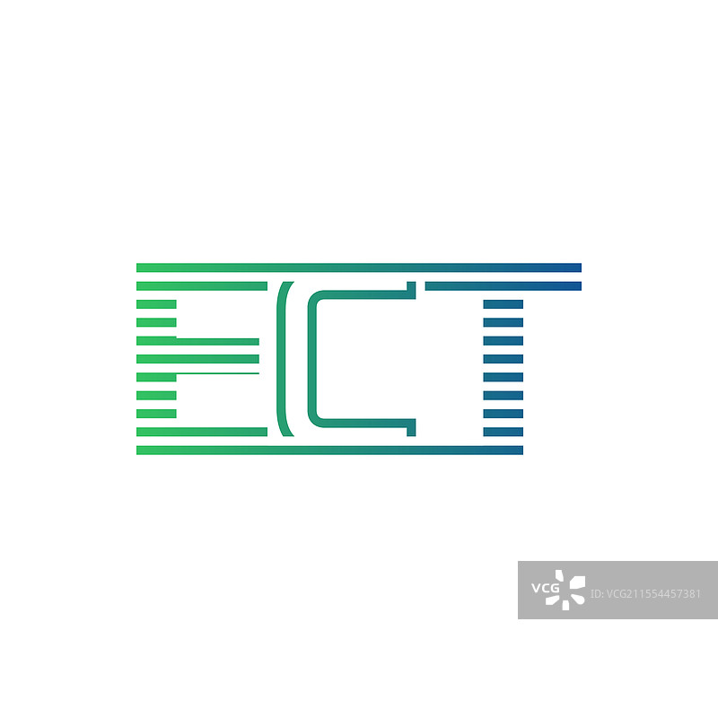 现代ECT字母标志设计，简约风格图片素材