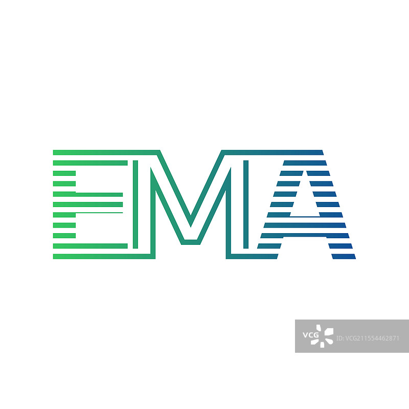 现代EMA标志设计，字母EMA，极简风格图片素材