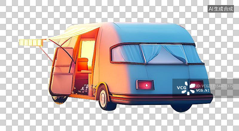 【AI数字艺术】3D春季旅游自驾游图片素材