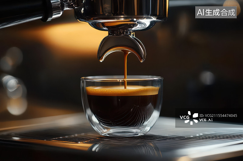 【AI数字艺术】浓缩咖啡的精致艺术图片素材
