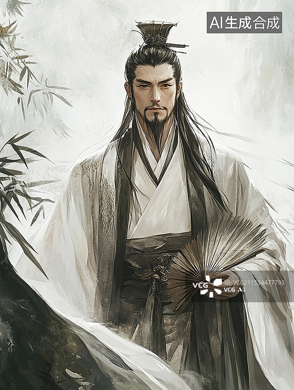 【AI数字艺术】诸葛亮古代名人画像图片素材