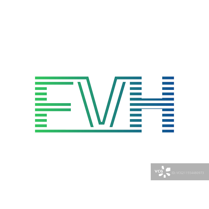 现代的FVH标志设计，字母FVH，极简风格图片素材