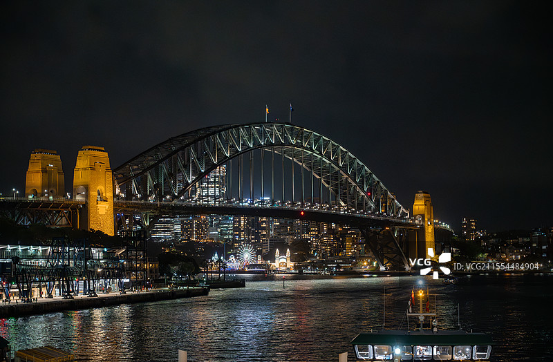 悉尼海港大桥(Harbour Bridge)夜景图片素材