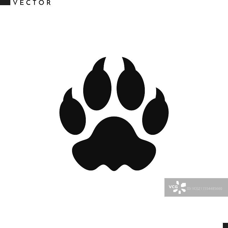 老虎爪印图标图片素材