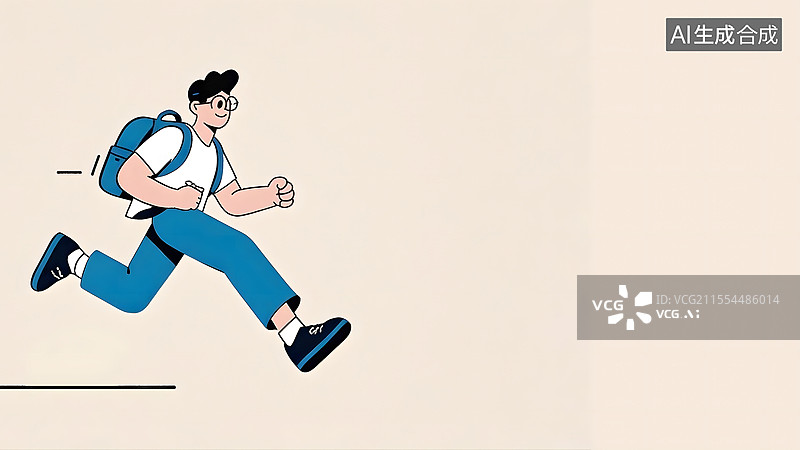 【AI数字艺术】2d卡通学习教育背景居左图片素材