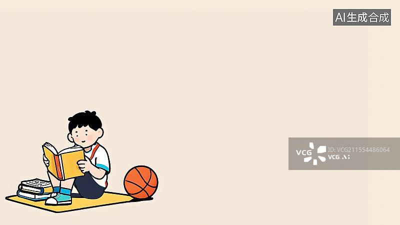 【AI数字艺术】2d卡通学习教育背景左下图片素材