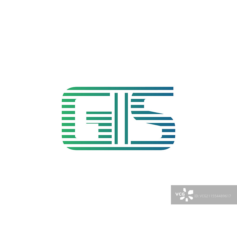 现代GIS标志设计字母GIS极简风格图片素材