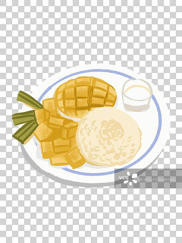 芒果糯米饭图片素材