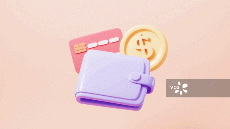 卡通钱包和银行卡银行金融类动画图片素材