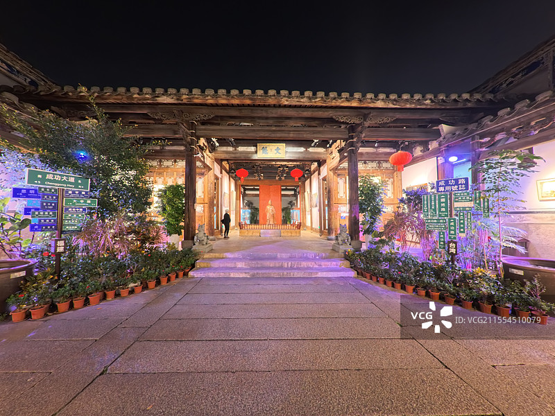 福州三坊七巷夜景图片素材