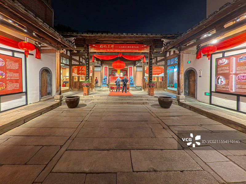 福州三坊七巷夜景图片素材