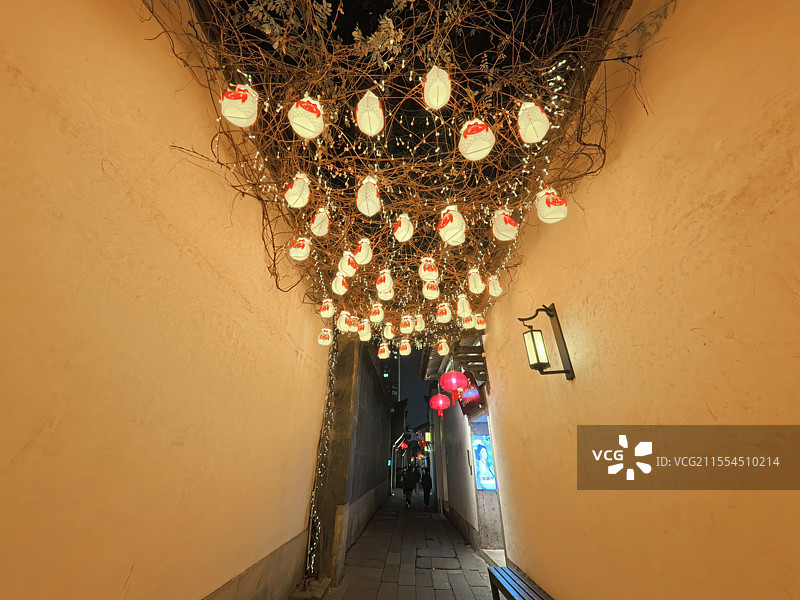 福州三坊七巷夜景图片素材