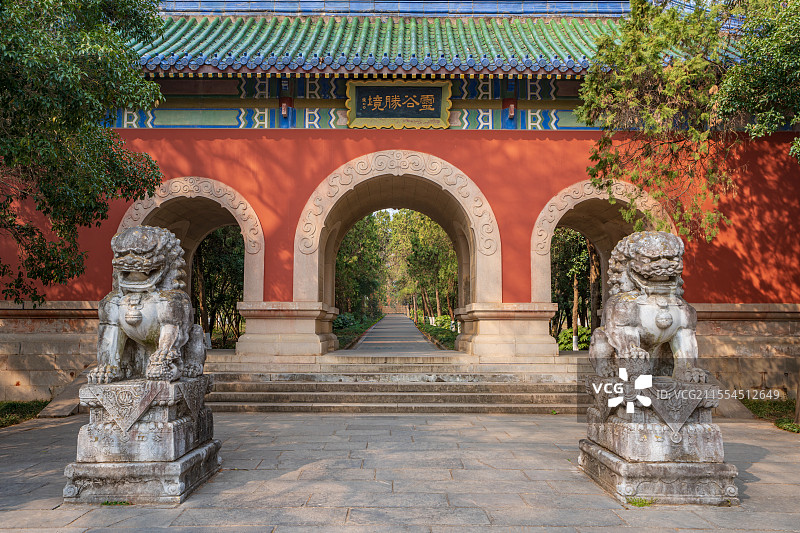 南京灵谷寺灵谷胜境牌匾图片素材