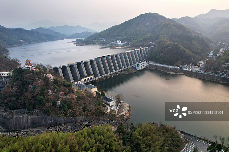 安徽六安：春到佛子岭 景色宜人图片素材