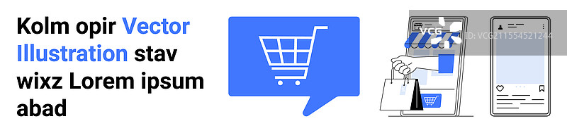 电子商务购物概念与在线商店图片素材