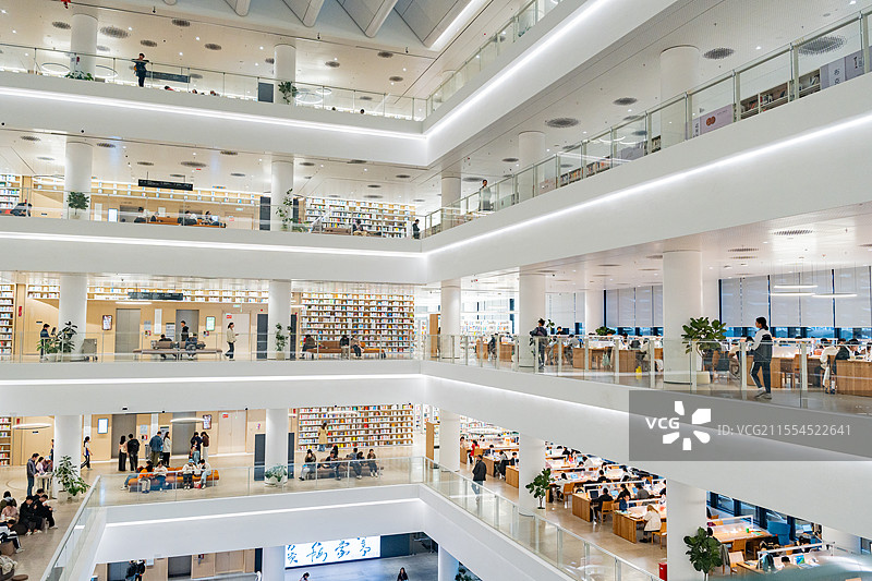 深圳龙华区红山深圳图书馆室内场景图片素材