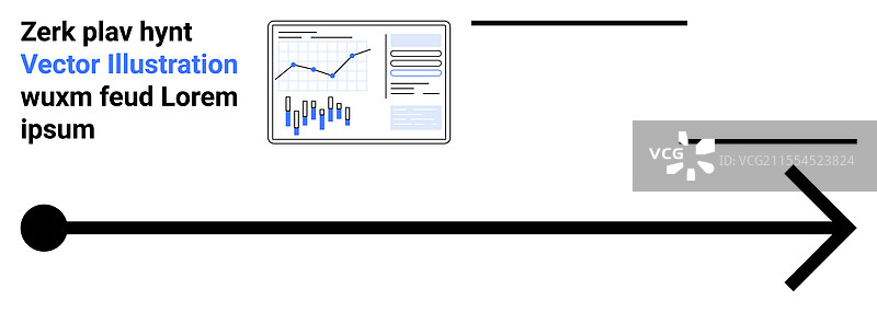 带有占位符的箭头和趋势分析图形图片素材