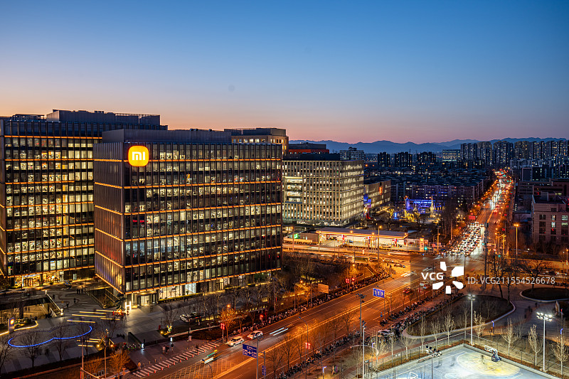 北京小米科技园夜景图片素材