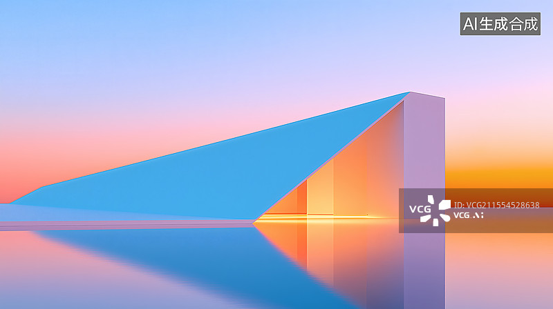 【AI数字艺术】粉色空间与光影交错图片素材