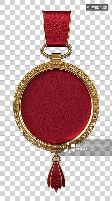 【AI数字艺术】荣誉勋章的象征  复古风奖牌图片素材