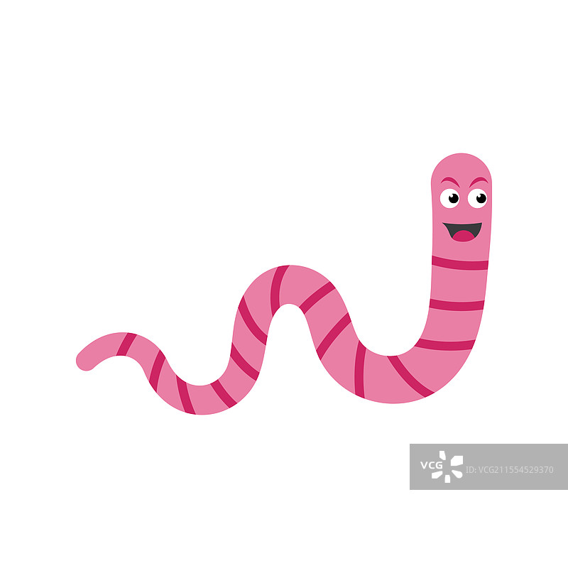 蚯蚓卡通角色标志图片素材
