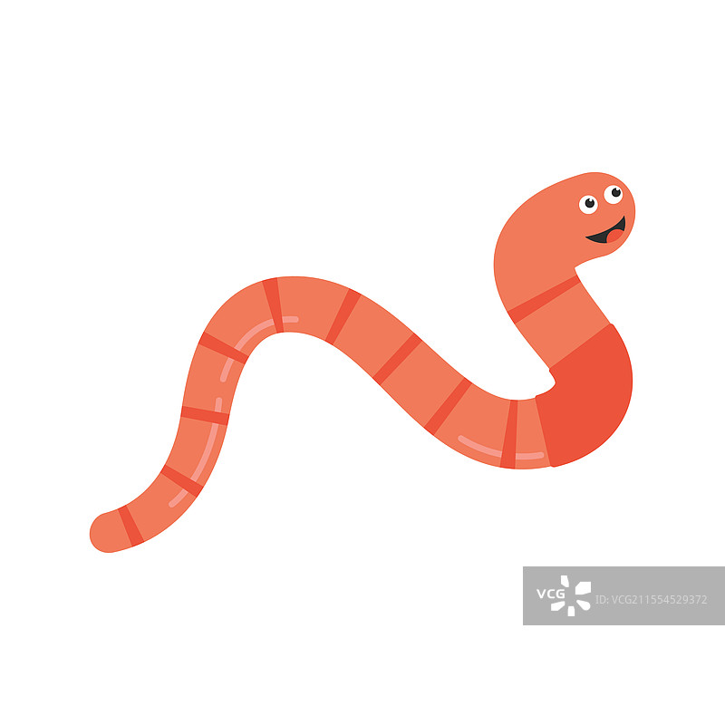 蚯蚓卡通角色标志图片素材