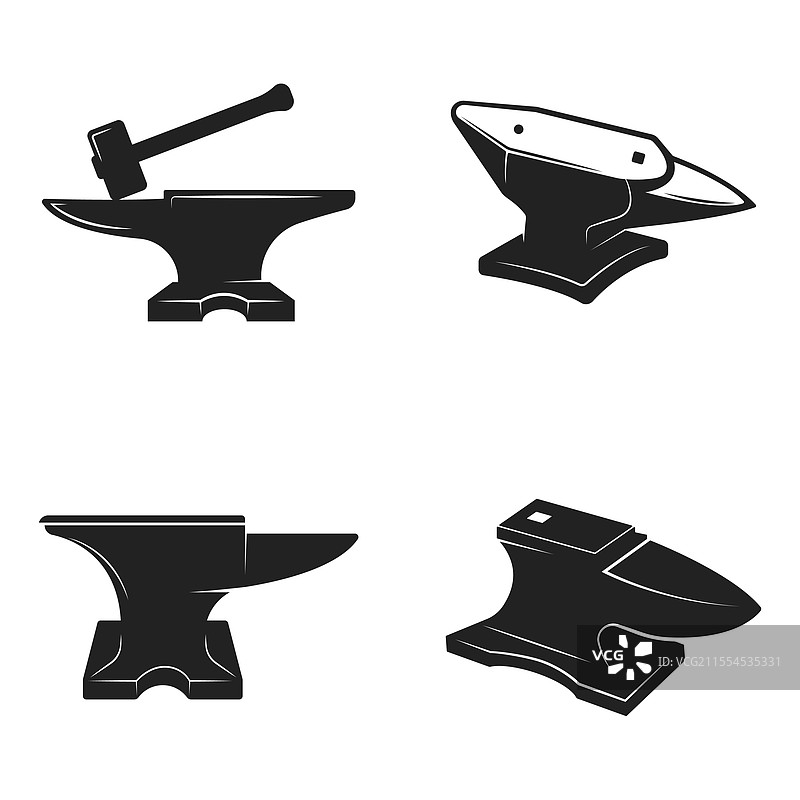 铁匠用的铁砧标志符号图片素材