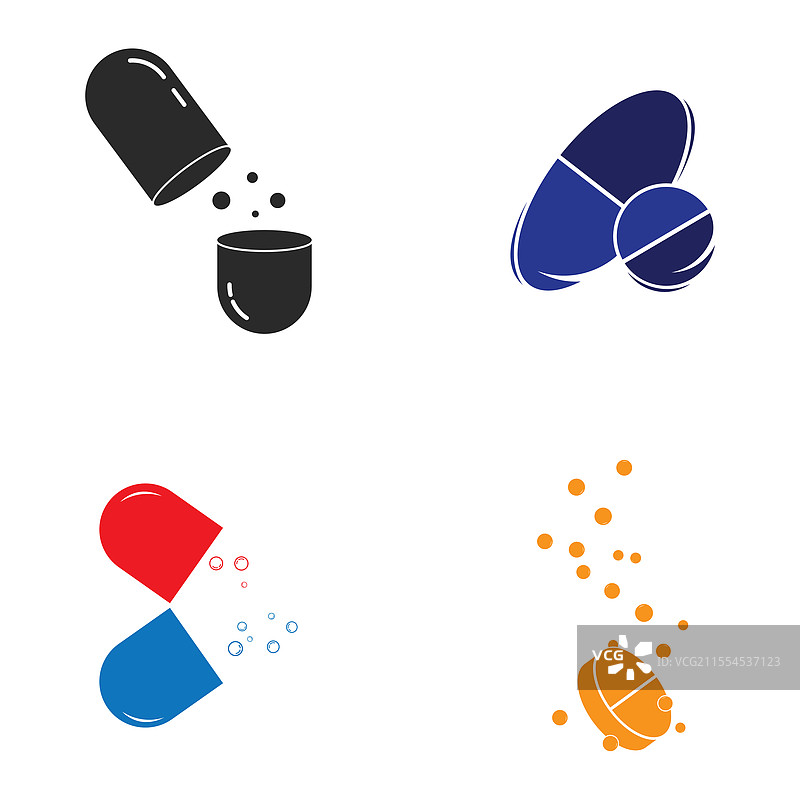 药丸胶囊和药物标志图片素材
