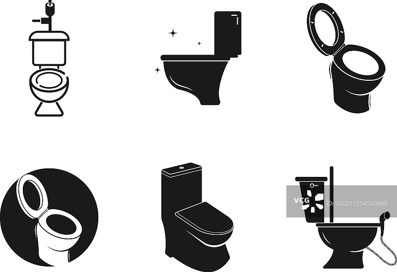 厕所图标符号，独立于白色背景图片素材