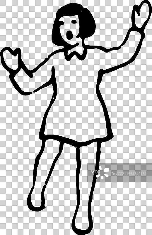 线条 简笔画 人物 元素 春天 植树节 种地 耕地图片素材