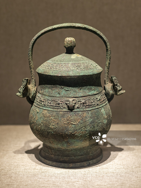 父辛铜卣 西周 公元前1046-前771年 襄城县霍村出土 河南博物院图片素材