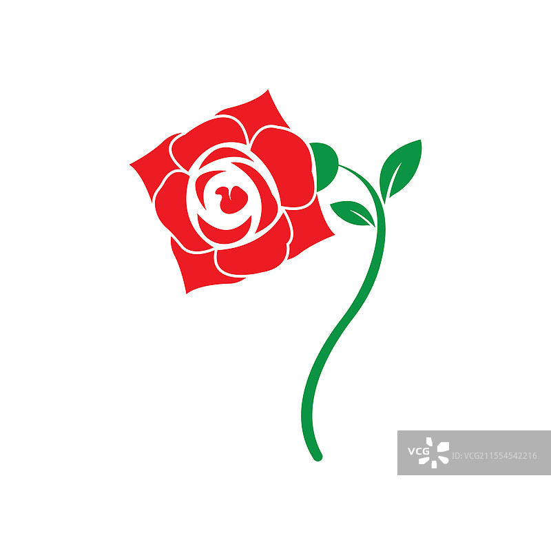 玫瑰花logo模板图片素材