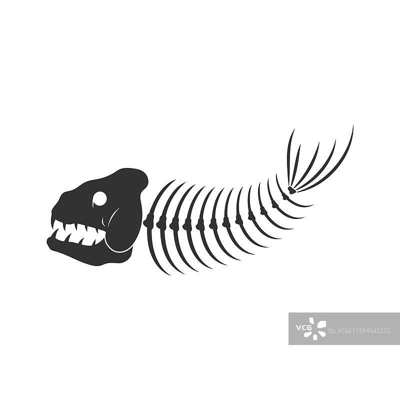 鱼骨骼图标设计图片素材