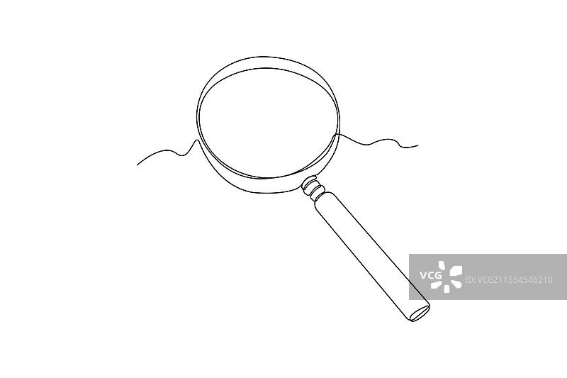 放大镜连续轮廓图片素材