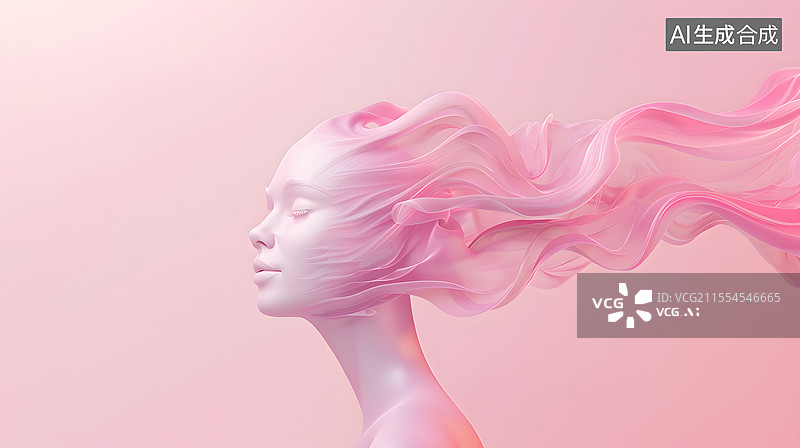 【AI数字艺术】被凝固的美丽时尚高雅的女孩图片素材