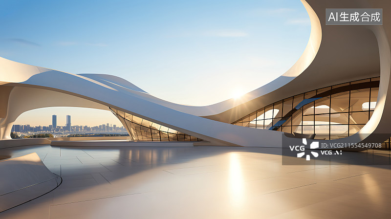 【AI数字艺术】剧院建筑广场图片素材