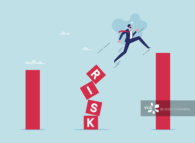 商业风险、挑战与勇气的概念图片素材