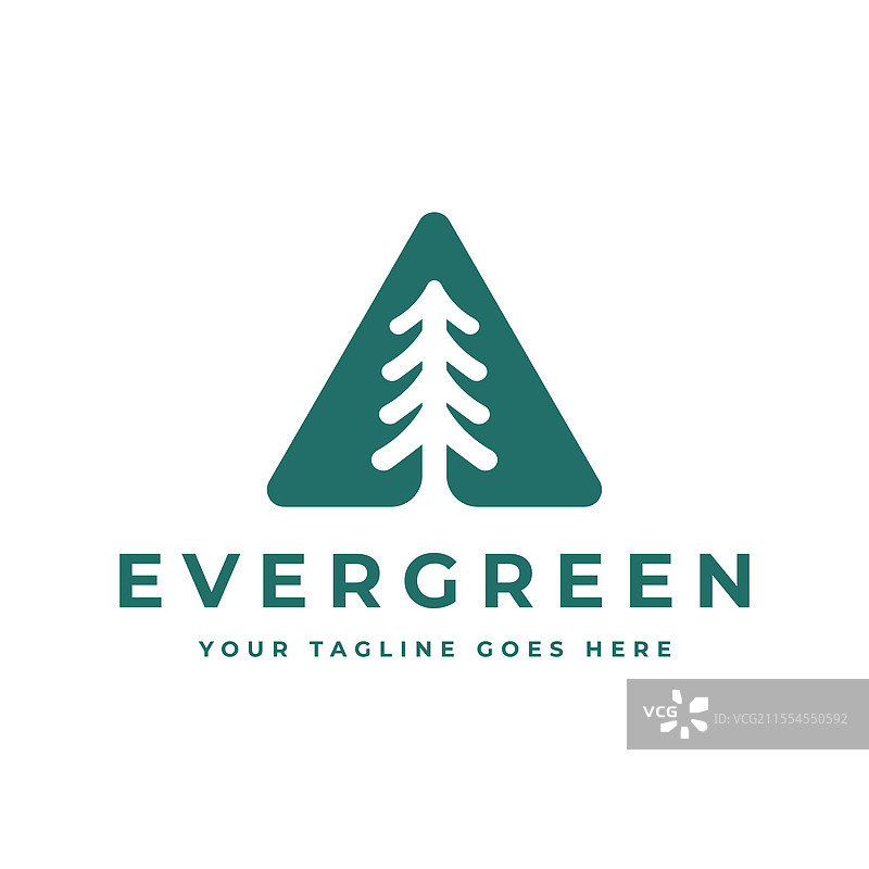 松三角形松树云杉铁杉松树针叶树图片素材