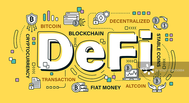 实心色彩上的定义词和轮廓图标图片素材