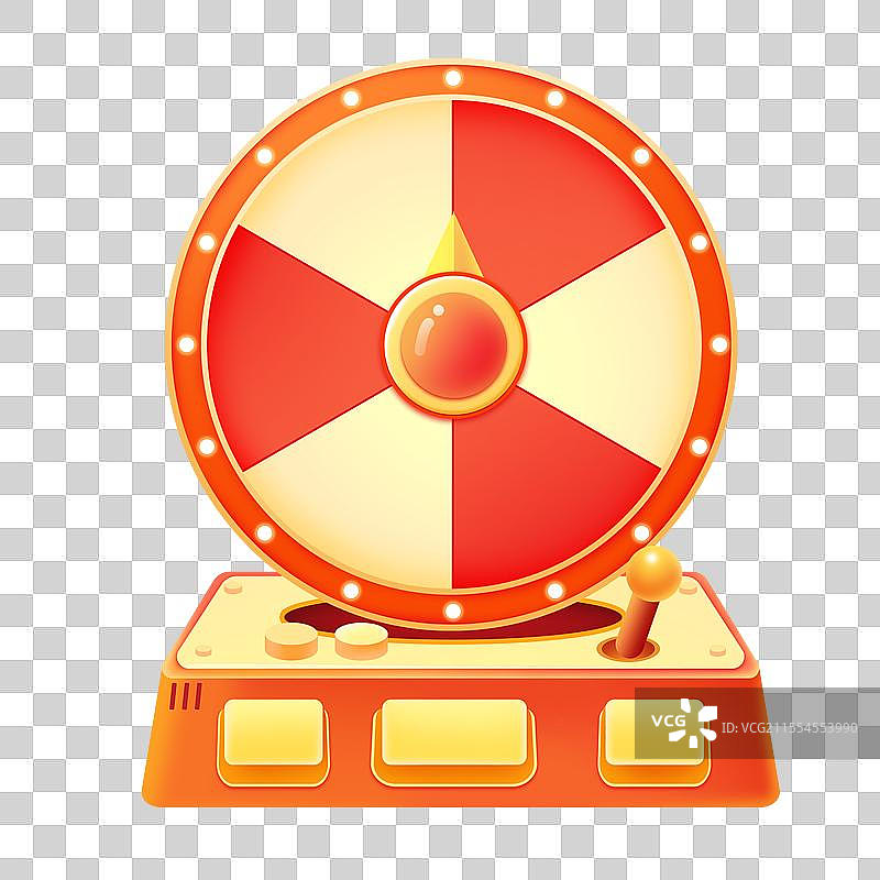 幸运抽奖游戏轮盘插画设计元素图片素材