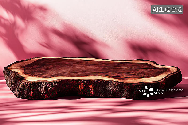【AI数字艺术】精美的木质展示托盘图片素材