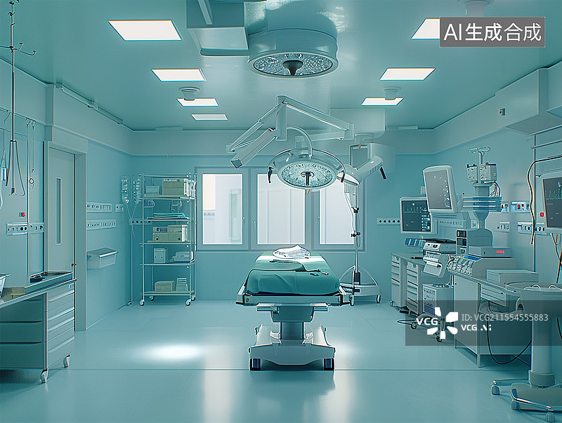 【AI数字艺术】现代明亮手术室图片素材