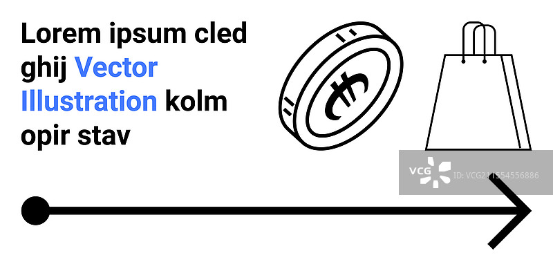 简化的电子商务交易概念与图片素材