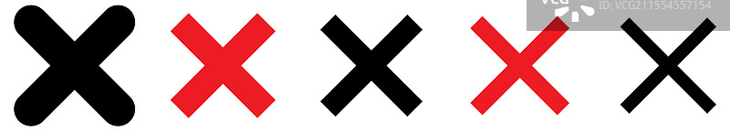 红十字X图标集 - 平面设计元素图片素材