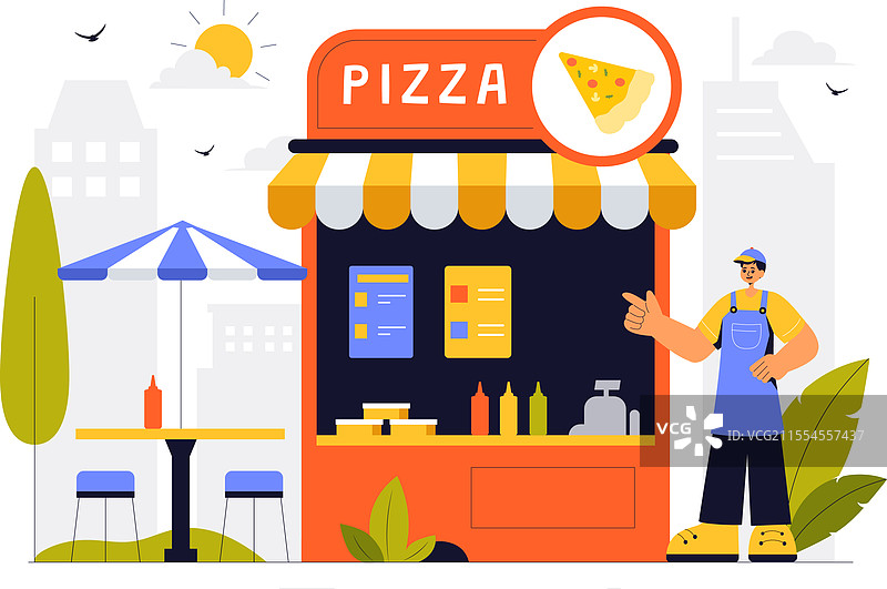 街头美食节活动，特色人物与美食图片素材