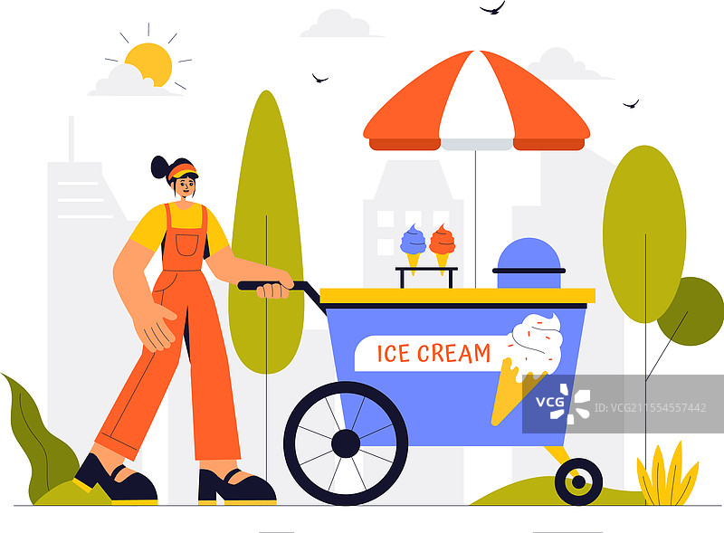 街头美食节活动，特色人物与美食图片素材