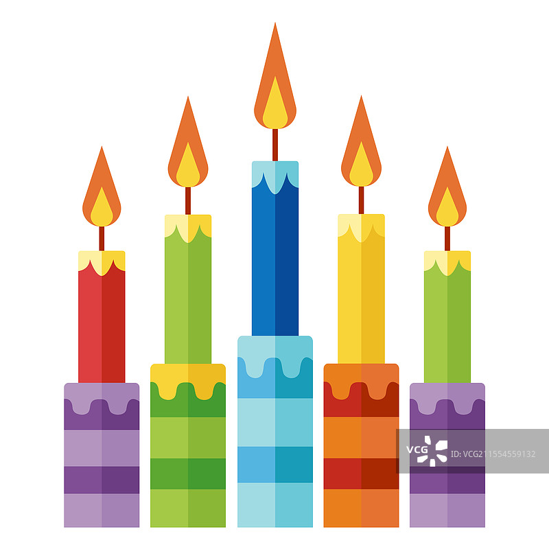 生日装饰蜡烛图标图片素材