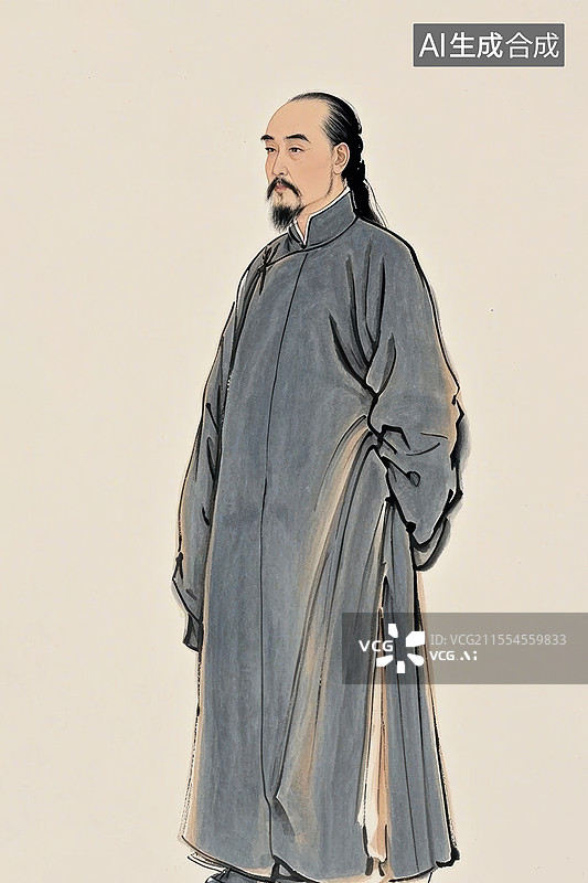 【AI数字艺术】曹雪芹 中国古代人物画像图片素材