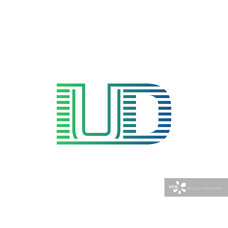 现代宫内节育器（IUD）标志设计，字母IUD，极简风格图片素材