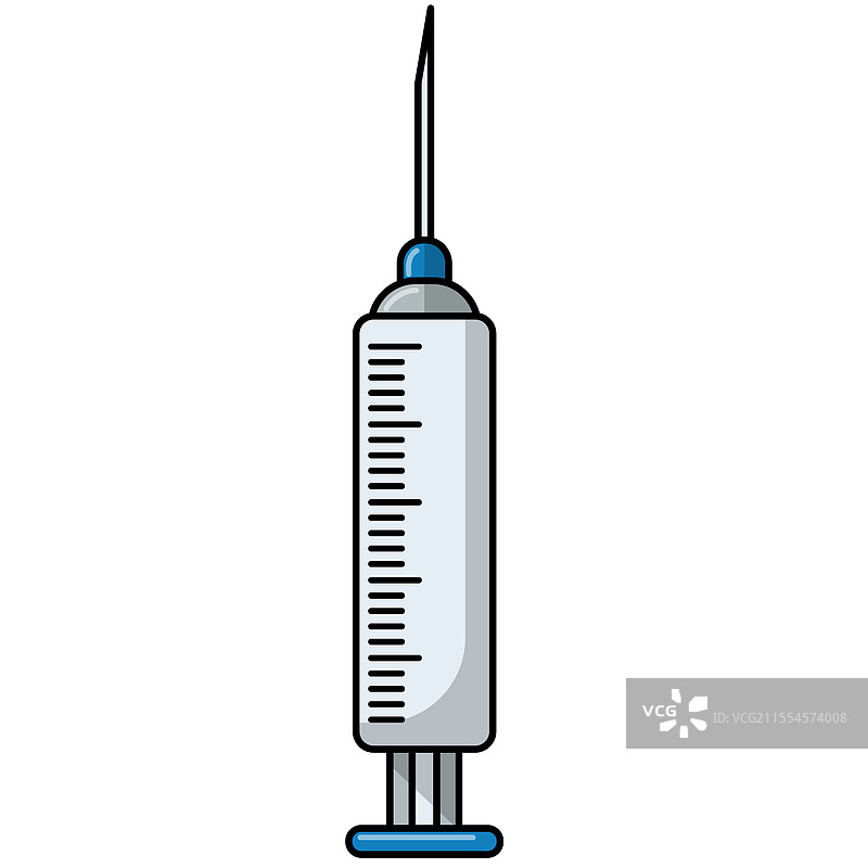 疫苗注射器扁平图标图片素材